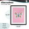 Stupell Industries Boho Pink Floral Butterfly Framed Print Under Glass, design by Jessica Beck